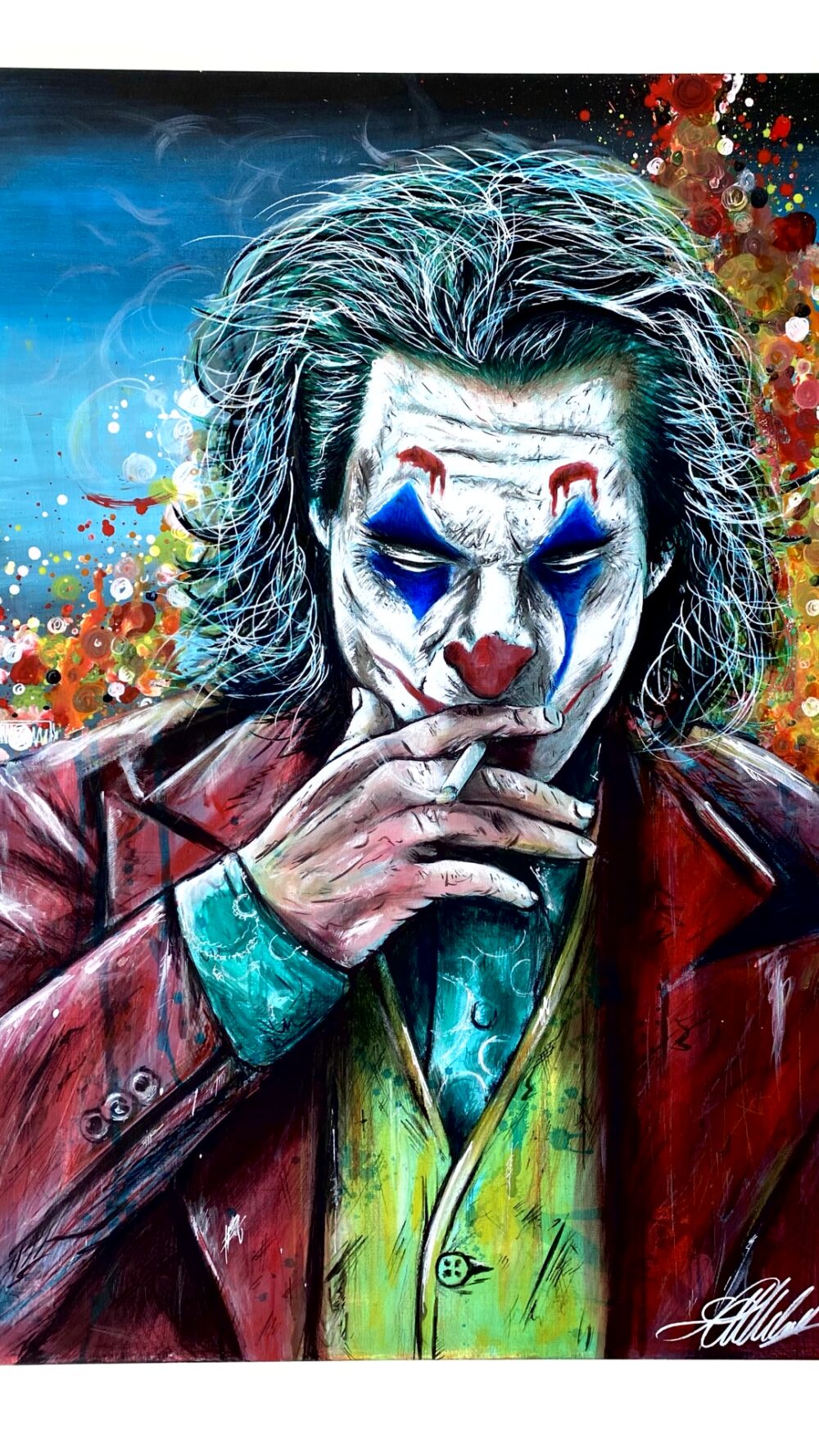 Joker Arthur Fleck dipinto su tela