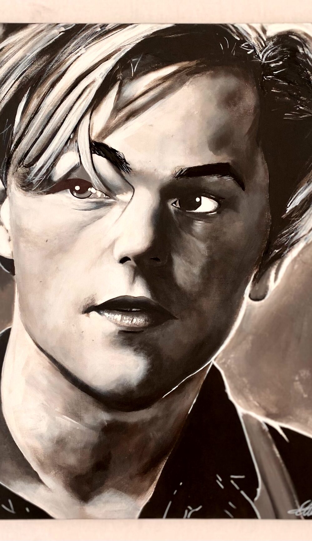 leonardo di caprio disegno su tela