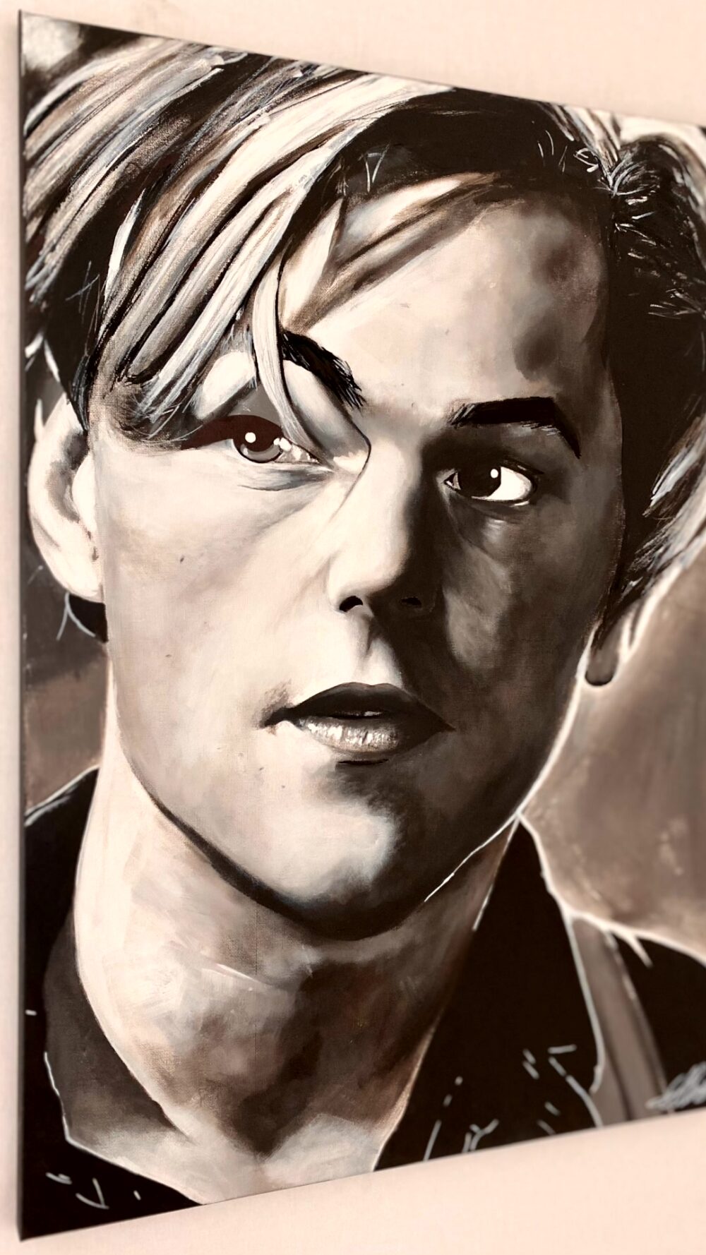 leonardo di caprio disegno su tela