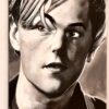 leonardo di caprio disegno su tela